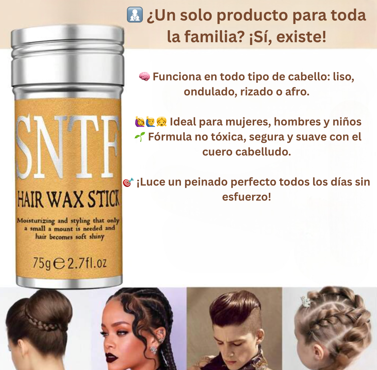Cera Anti-Frizz en Barra