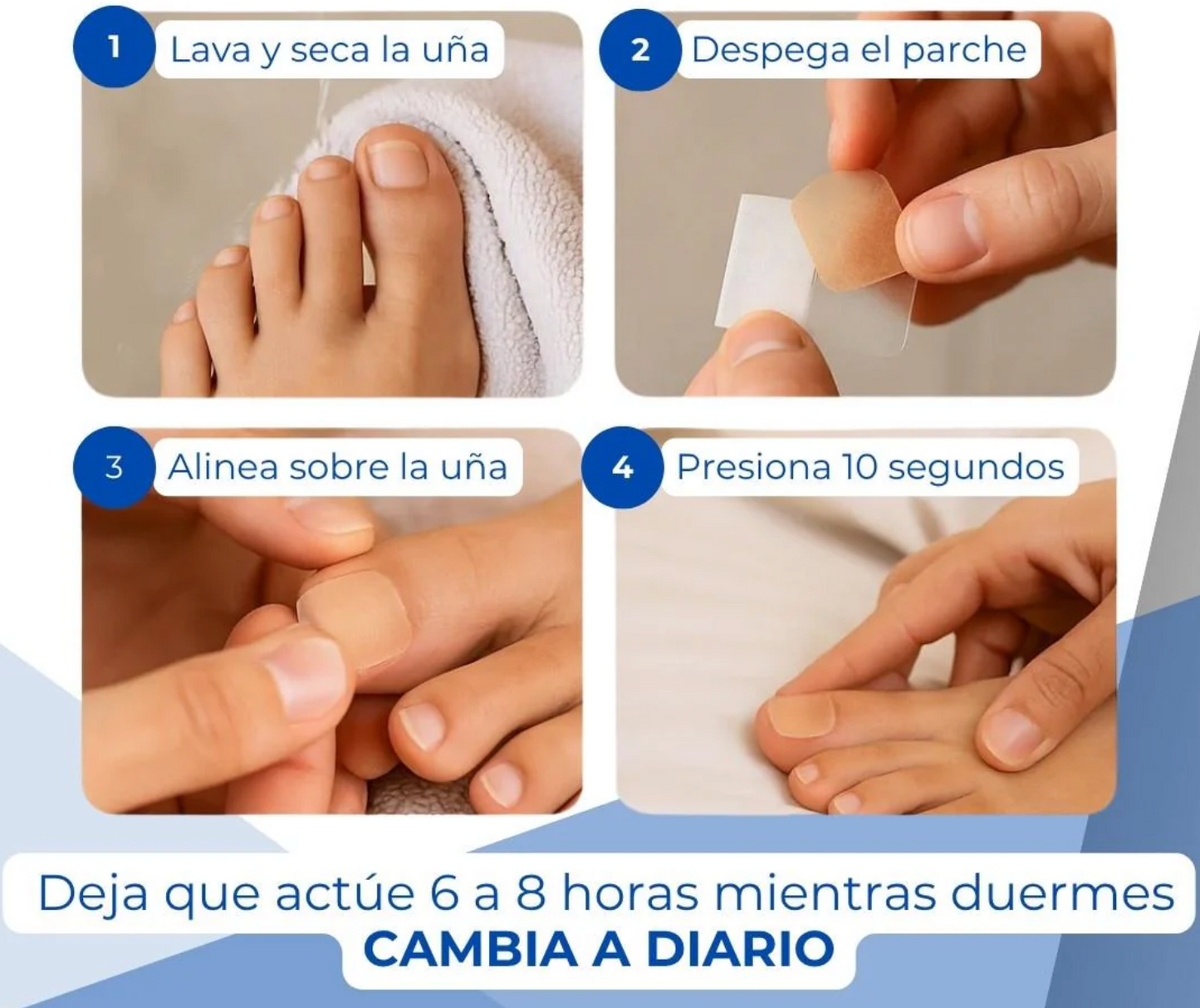 (16PCS) PARCHES PARA HONGO UÑA 2x1